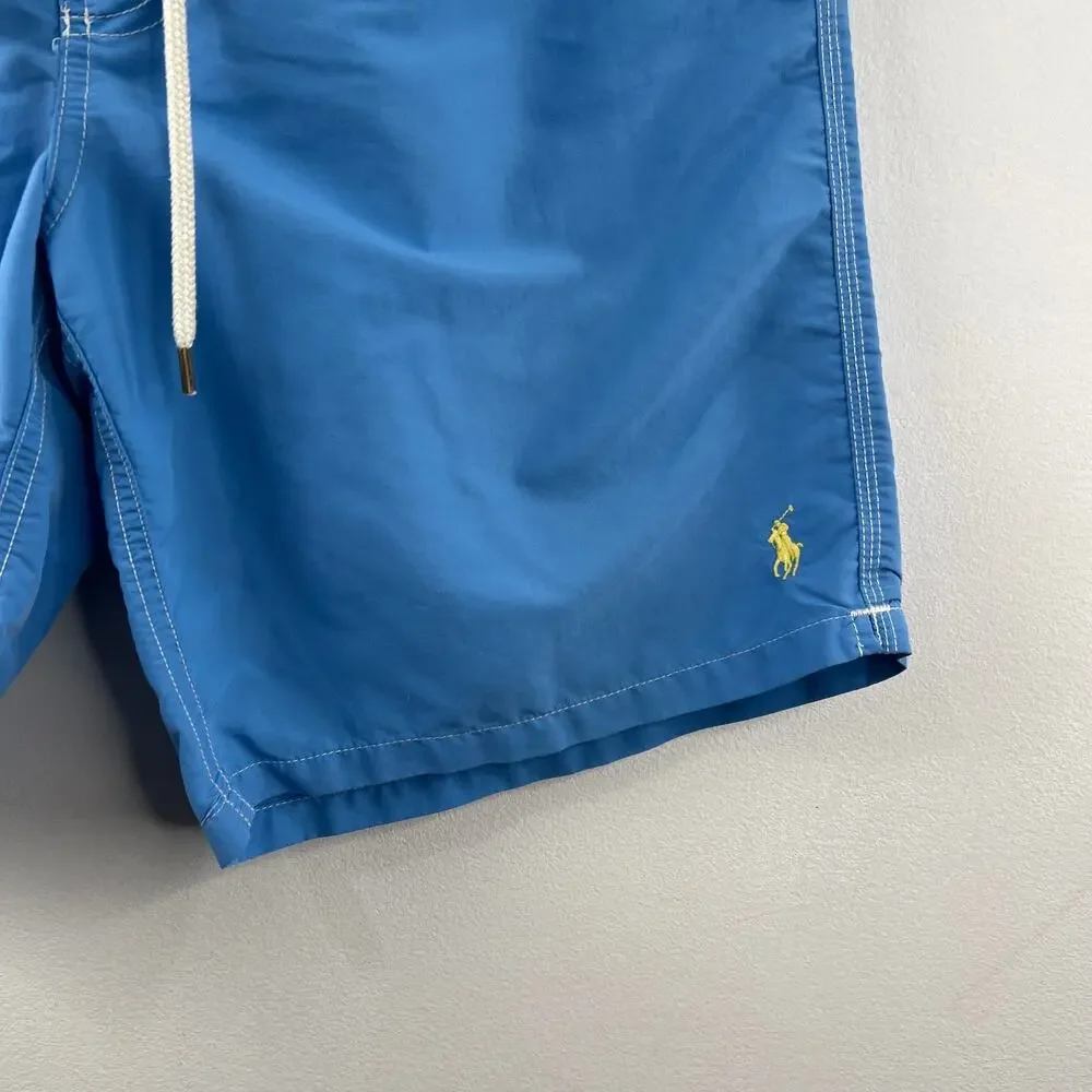 Polo Ralph Lauren Blue Mens Board Swimming Trunk Shorts Mesh Lined Size Medium M
